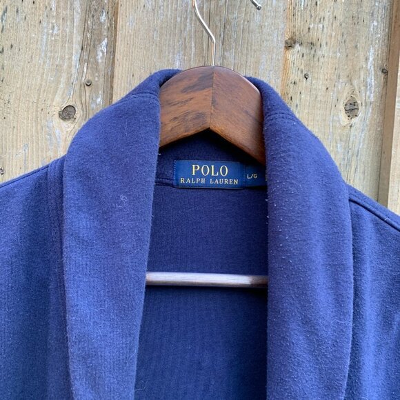 Polo Ralph Lauren Cardigan Sweater Large Blue - Picture 2 of 3